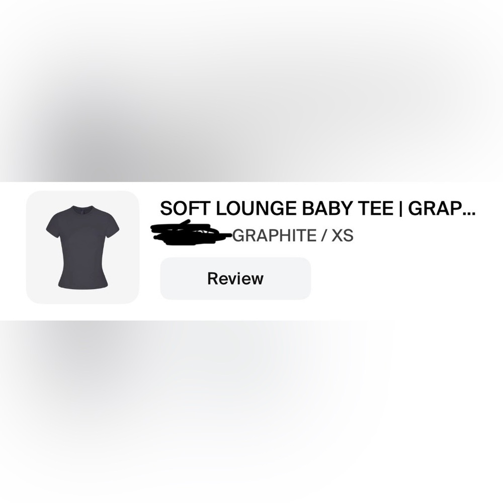 SKIMS - Soft Lounge Baby Tee - Graphite XS